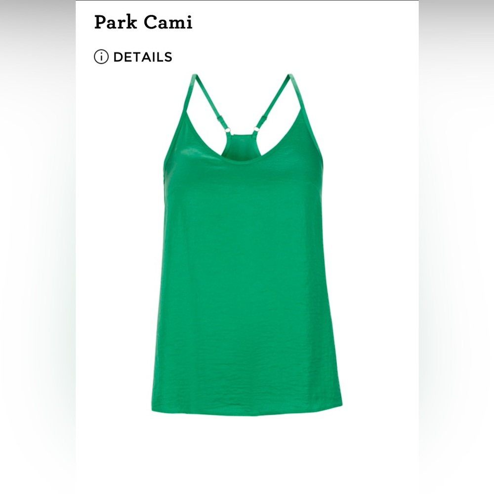 Cabi Park Cami Ladies Ruffled Top, M, Green